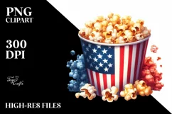 Popcorn USA Colors | Sublimation Clipart Product Image 3