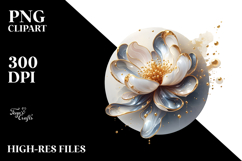 Abstract Magnolia with Golden Insertions Product Image 2