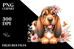 Cute Bloodhound with Big Eyes PNG Product Image 2