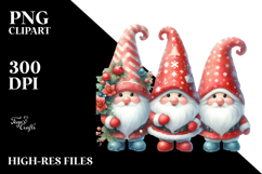 3 Santa Gnomes PNG Product Image 2