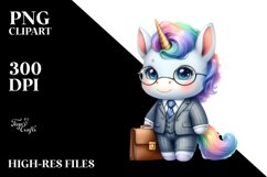Baby Unicorn Business Man | Sublimation | Clipart Product Image 3