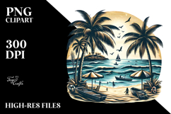 Vintage Tropical Beach Tree Chairs Design Product Image 2