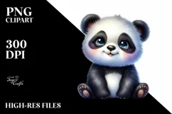 Colorful Baby Panda Sitting | Clipart Product Image 3