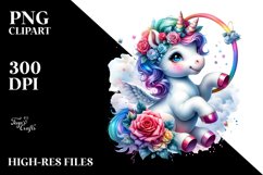 Colorful Baby Unicorn with Hoop Product Image 1