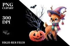 Sweet Baby Elk for Halloween | Sublimation | Clipart Product Image 3
