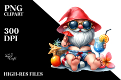 Whimsical Gnome Drinking Cocktail PNG Product Image 2