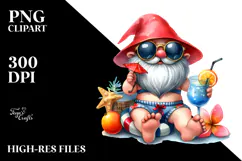 Whimsical Watercolor Gnome PNG Product Image 2