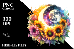 Colorful Whimsical Half Moon PNG Product Image 2