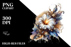 Shiny Morning Glory Abstract | Watercolor Clipart Product Image 1