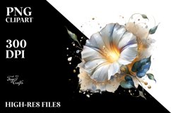 Shiny Morning Glory Abstract | Watercolor Clipart Product Image 1