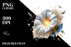 Shiny Morning Glory Abstract | Watercolor Clipart Product Image 2