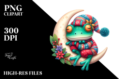 cute Baby Frog Christmas Clipart Product Image 2