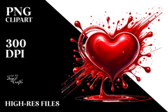 Digital Painting Red Heart PNG Product Image 2