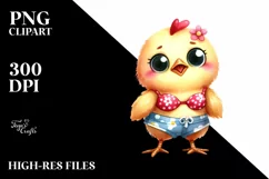 Funny Baby Chicken 2 Legs Beachwear | Sublimation | Clipart Product Image 1