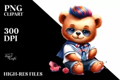 Proud Baby Bear Sitting PNG Product Image 1