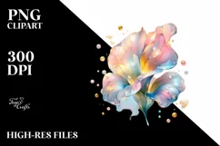 Abstract Sweet Pea Clipart, High-Quality PNG Product Image 3