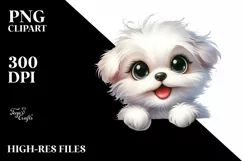 Funny Maltese Big Eyes | Sublimation | Clipart Product Image 1