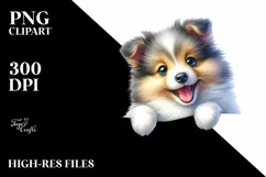 Watercolor Baby Fun Cute Shetland Sheepdog Sublimation Product Image 3
