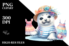 Energetic Baby Seal PNG Product Image 2