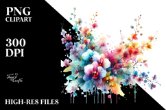 Colorful Abstract Orchid Sticker Product Image 2