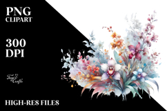 Colorful Abstract Orchid Sticker Product Image 2