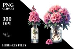 Colorful Bottle Rhododendron Clipart Product Image 1