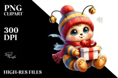 Cute Vintage Baby Bee PNG Product Image 2
