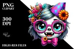 Funny Adorable Ghoul Girl, Transparent PNG Product Image 2