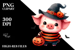 A Cute Baby Pig in Style PNG Product Image 2