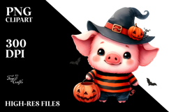 A Cute Baby Pig in Style PNG Product Image 2