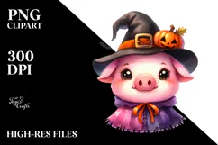 Cute Baby Pig for Halloween, PNG Product Image 2