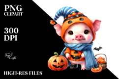 A Cute Baby Pig in Style PNG Product Image 2