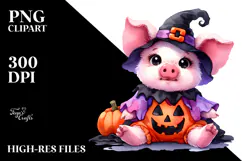 A Cute Baby Pig in Style PNG Product Image 2