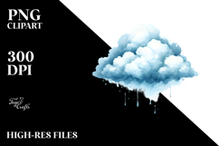 Very Simple Smiling Cloud, PNG Product Image 2