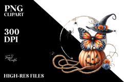 Butterfly Halloween Half Moon PNG Product Image 2