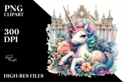 Colorful Cow with Baroque Garden PNG Product Image 3