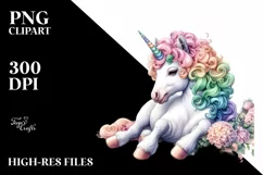 Colorful Cow with Baroque Garden PNG Product Image 3