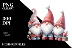 3 Santa Gnomes PNG Product Image 2