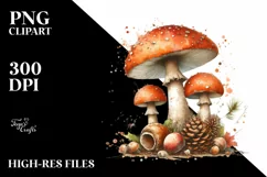 Detailed Mushroom, High-Res PNG Product Image 1