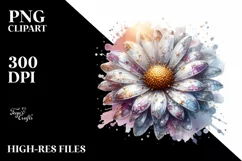 Shiny Daisy Detailed | Watercolor Clipart Product Image 1