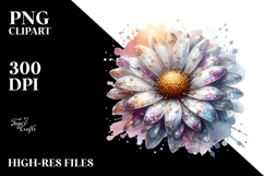 Shiny Daisy Detailed | Watercolor Clipart Product Image 2