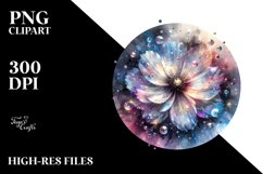 Cosmos Watercolor Splash Sticker | Sublimation | Clipart Product Image 3