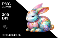 Colorful Bunny with , Transparent PNG Product Image 2