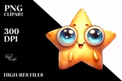 Funny Baby Expressive Star PNG Product Image 3