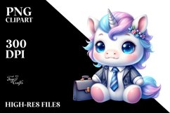 Cute Business Suit Unicorn , Clipart |T-shirt, Mug, Tumbler Product Image 8