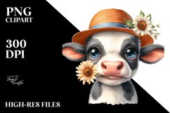 Baby Cow Sun Hat Proud | Sublimation | Clipart Product Image 1