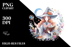 Vintage Witch Sorceress PNG Product Image 2