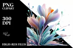 Sublimation, png, summer, sticker, flower, abstract, glossy, Product Image 1