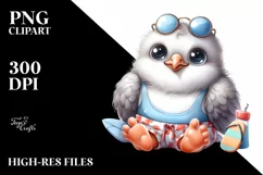 Funny Baby Dove Beachwear | Sublimation | Clipart Product Image 3