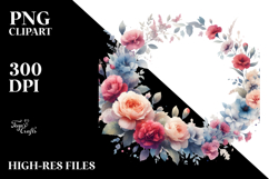 Vibrant Floral Frame Carnation Clipart Product Image 2